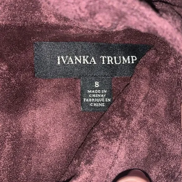 Ivanka Trump plum/purple velvet dress, size 8. - Picture 4 of 10